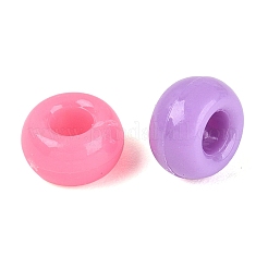 不透明なプラスチックビーズ  ロンデル  ミックスカラー  7x4mm  穴：2.5mm  約4545個/500g&nbsp;KY-Q010-08