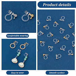 24Pcs 2 Colors Plastic Clip-on Earring Findings&nbsp;STAS-PH0005-70