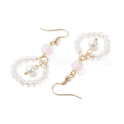 304 Stainless Steel with Acrylic Studs Dangle Earrings&nbsp;EJEW-JE05962-02