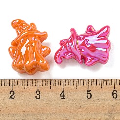 ハロウィーンテーマのUVメッキアクリルビーズ10個  ゴースト  ミックスカラー  23x16x12mm  穴：2mm  10pc&nbsp;OACR-L017-08B