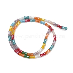 電気メッキガラスビーズセット  竹の共同  カラフル  7~8x4~5mm  穴：0.8mm  約45~50個/連  14.37''~15.16''（36.5~38.5センチメートル）&nbsp;LAMP-S070-07A