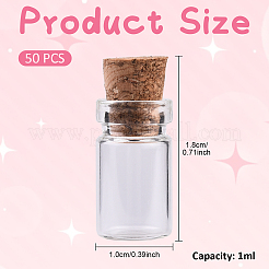 50Pcs Column Glass Jar Glass Bottles Bead Containers&nbsp;AJEW-YW0001-56