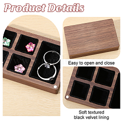 Wood Magnet and Velvet Storage Cuboid Box&nbsp;CON-WH0200-06B