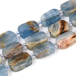 Natural Blue Calcite Beads Strands&nbsp;G-C098-A33-01