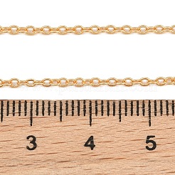 女性用1.7mm真鍮アズキチェーンネックレス  ニッケルフリー  18KGP本金メッキ  16.06インチ（40.8cm）&nbsp;NJEW-Q351-03G