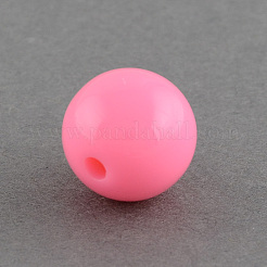 ソリッドチャンキーフーセンガム風アクリルボールビーズ  ラウンド  ショッキングピンク  20mm  穴：2mm  約105個/500g&nbsp;SACR-R835-20mm-01