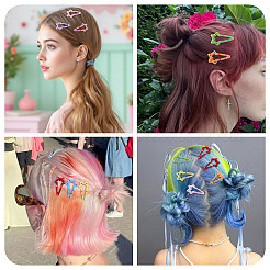 鉄エナメルスナップヘアクリップ  スター  22x37x6mm&nbsp;PHAR-TADJ0001-06D