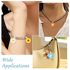 8Pcs 8 Colors Glass Pendants&nbsp;GLAA-CJ0002-81