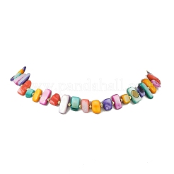 Ocean Natural Freshwater Shell Nuggets Beaded Necklaces&nbsp;NJEW-JN06281