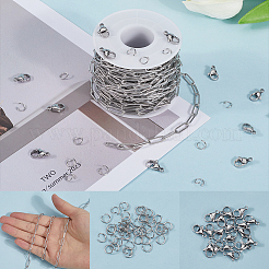 10M 304 Stainless Steel Paperclip Chains&nbsp;FIND-SC0012-53