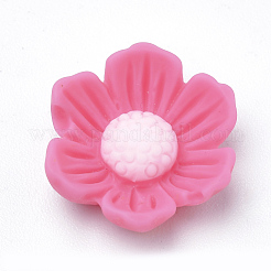 オペーク樹脂カボション  花  ミックスカラー  13x13x4.5mm&nbsp;CRES-S304-12