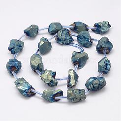 Electroplated Natural Amethyst Bead Strands&nbsp;G-G939-M-03