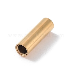 304ステンレススチール製マグネット留め具、接着端付き  cloumn  14KGP本金メッキ  16x5mm  穴：3.2mm&nbsp;STAS-H187-01G