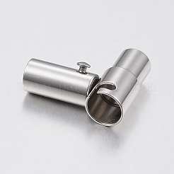 Tarnish Resistant 304 Stainless Steel Column Locking Tube Magnetic Clasps&nbsp;STAS-E089-05C