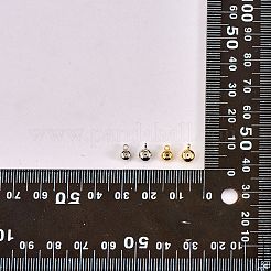 40 個 4 スタイル真鍮チューブベイル  ループベイル  保釈ビーズ  中CCBプラスチックを使って  長持ちメッキ  ロンデル  プラチナ·ゴールデン  6~7x4~5x3.5~3.8mm  穴：1mm  10個/カラー&nbsp;KK-SZ0006-39