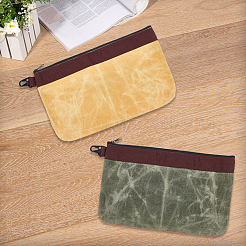 2Pcs 2 Colors Canvas Cloth Zipper Clutch Bags&nbsp;ABAG-CL0001-56