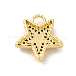 Rack Plating Brass Micro Pave Cubic Zirconia Pendants&nbsp;KK-P230-13G