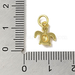 Real 18K Gold Plated Brass Pave Clear Cubic Zirconia Pendants&nbsp;KK-M283-07F-01
