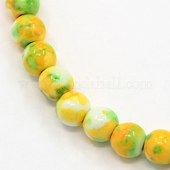 Synthetic Ocean White Jade Beads Strands&nbsp;G-L019-6mm-12