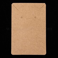 厚紙のアクセサリー台紙  ネックレスとイヤリングに使われる  バリーウッド  9x6cm&nbsp;CDIS-WH0005-04B