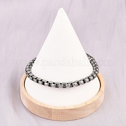 316サージカルステンレススチールリンクブレスレット  アンティークシルバー＆ステンレス鋼の色  8-5/8インチ（22cm）&nbsp;BJEW-C125-14