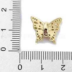 Rack Plating Brass Micro Pave Clear Cubic Zirconia Beads&nbsp;KK-U014-09G