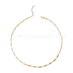 304 Stainless Steel Rhombus Link Chain Necklaces&nbsp;NJEW-JN05205-01