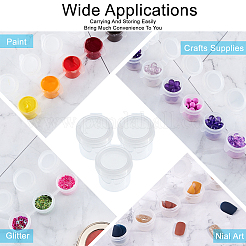 プラスチックペイントポットストリップ  蓋付き3ml 8ポットミニ空のペイントカップ  美術工芸用水彩顔料  透明  22.8x5.7x1.5cm&nbsp;DIY-PH0027-27