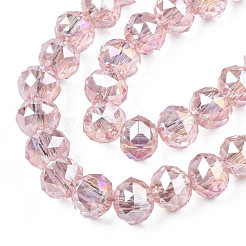 Transparent Crackle Glass Beads Strands&nbsp;GLAA-N051-07