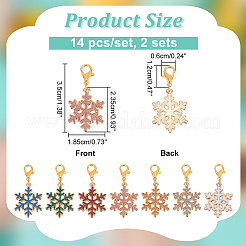 Snowflake Stitch Markers&nbsp;HJEW-AB00263