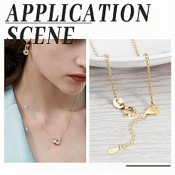 10Pcs 925 Sterling Silver End with Extender Chains and Teardrop Charms&nbsp;STER-BBC0009-89G