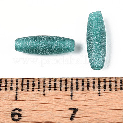 透明な色のガラスシードビーズ  丸い穴  ライス  ティール  10.5~11.5x3.5~4mm  穴：0.9~1mm  約2780個/500g&nbsp;SEED-N008-01A-05