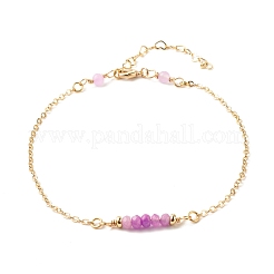 Natural Dyed Malaysia Jade Link Anklets for Women&nbsp;AJEW-AN00474