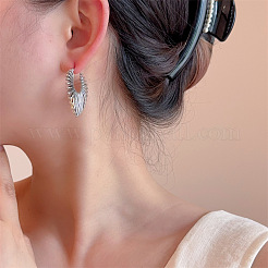 ハート合金フープピアス  プラチナ  34x31mm&nbsp;FS-WGE9DDC-02