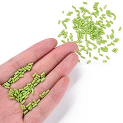 不透明色ガラスラッパビーズ  丸い穴  薄緑  3~8x2mm  穴：0.7mm  約450g /ポンド&nbsp;SEED-N005-001-B03