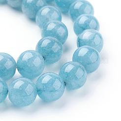 天然石クォーツビーズ連売り  染め  ラウンド  8mm  穴：1mm  約46~50個/連  15インチ&nbsp;X-G-O047-07-8mm