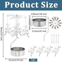Stainless Steel Spinning Rotary Candle Holder Stand&nbsp;DIY-WH0304-976B