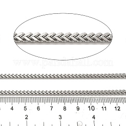 304ステンレススチールカーブチェーン  溶接されていない  スプールで  ステンレス鋼色  5x3x3mm&nbsp;CHS-C013-01B-P
