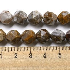 天然ゴビ瑪瑙ビーズ連売り  ファセットスターカットビーズ  10x10mm  穴：1mm  約37個/連  14.88''~15.16''（37.8~38.5センチメートル）&nbsp;G-NH0012-B03-03