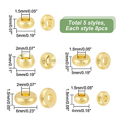 40Pcs 5 Styles Brass Spacer Beads&nbsp;KK-LP0001-14