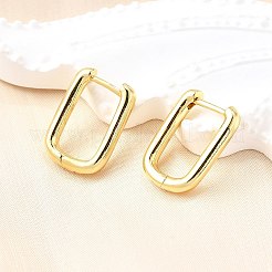 真鍮huggieフープピアス  長持ちメッキ  オーバル  18KGP本金メッキ  17.5x13x2mm  ピン：1mm&nbsp;EJEW-F245-04G-A