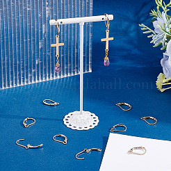 304ステンレススチールフレンチフックピアス金具50個  14KGP本金メッキ  16.5x10x2mm  ピン：1mm&nbsp;STAS-BBC0011-11