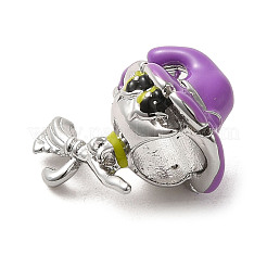 Halloween Brass Enamel European Beads&nbsp;X1-KK-A203-04A-P
