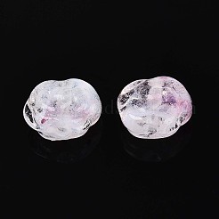 手作りランプワークビーズ  ローズ  ラベンダー  10.5~12x12~13x6~6.5mm  穴：1.2~1.4mm&nbsp;LAMP-T024-08E