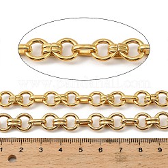 304ステンレススチールリングリンクチェーン  イオンプレーティング（ip）  溶接されていない  スプールで  18KGP本金メッキ  20x9.5x4.5ミリ＆10x6x2mm&nbsp;CHS-G051-16G