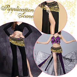 Golden Alloy Three Layers Flat Round Waist Belt&nbsp;AJEW-WH20002-09A