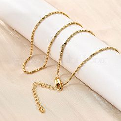 1MM Brass Box Chain Necklaces&nbsp;NJEW-C086-01G