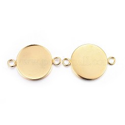 201 Stainless Steel Cabochon Connector Settings&nbsp;X-STAS-F191-15G-H