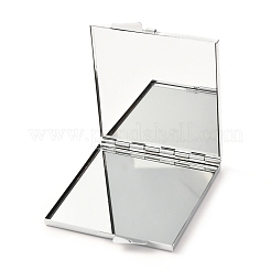 DIYの鉄製の化粧鏡  レジンDIY用  正方形  ステンレス鋼色  6.75x6.05x0.75cm  穴：1.6mm  トレイ：54x54mm&nbsp;DIY-L056-03P