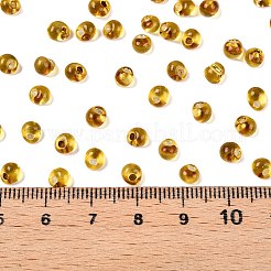 ベーキングペイント6/0個、透明フリンジガラスシードビーズ  銀並ぶ  ティアドロップ  ダークチソウ  4~5x4~4.5x3~4mm  穴：1~1.2mm  約100個/10g&nbsp;X1-SEED-N006-06C